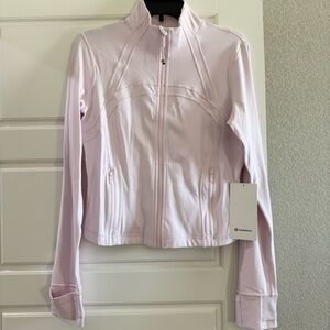 NWT lululemon define cropped jacket Nulu in blissful pink size 12 *minor flaws